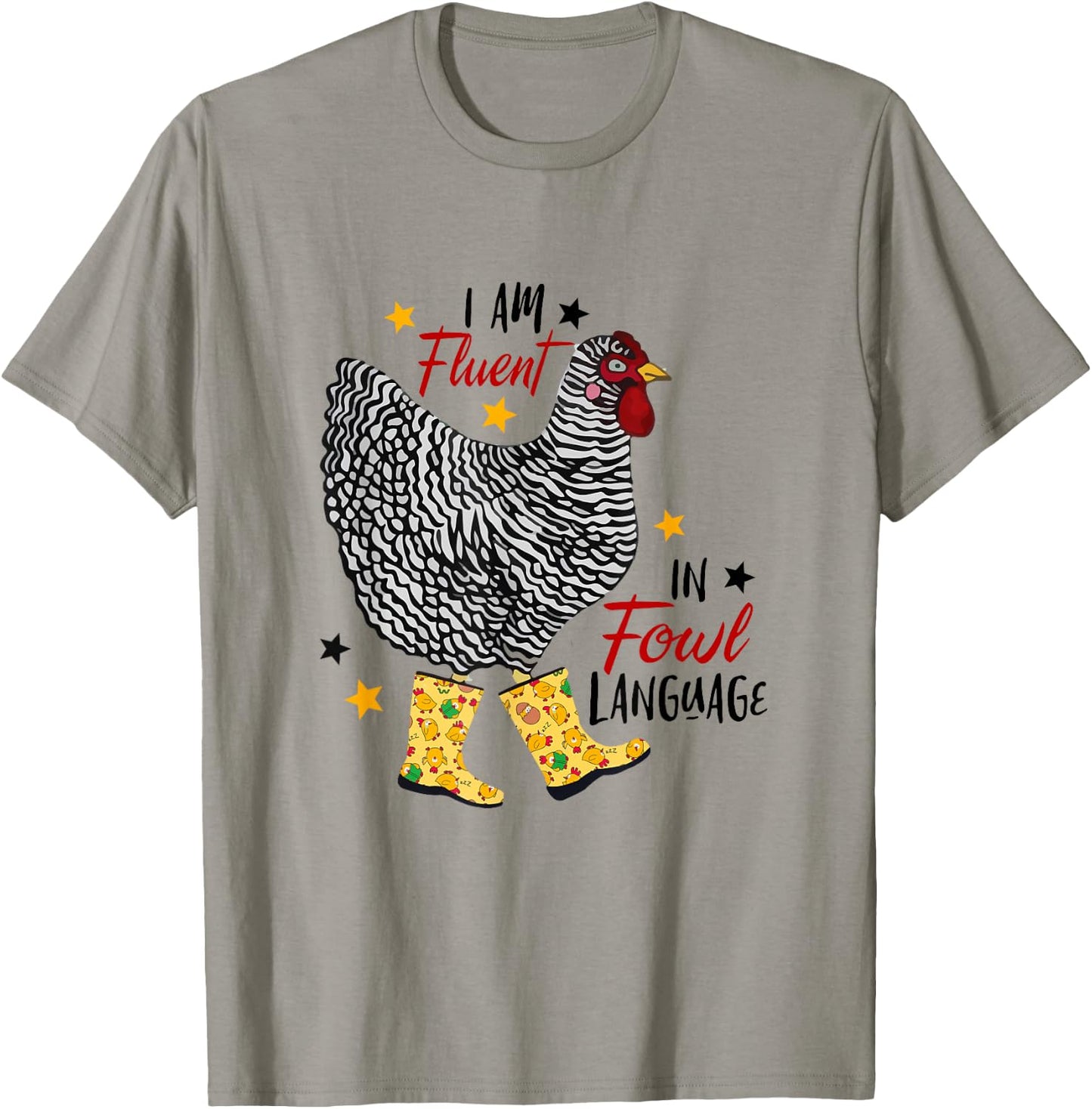 I'm Fluent In Fowl Language Farm Life Crazy Chicken Lady T-Shirt - T-Shirt | Sand