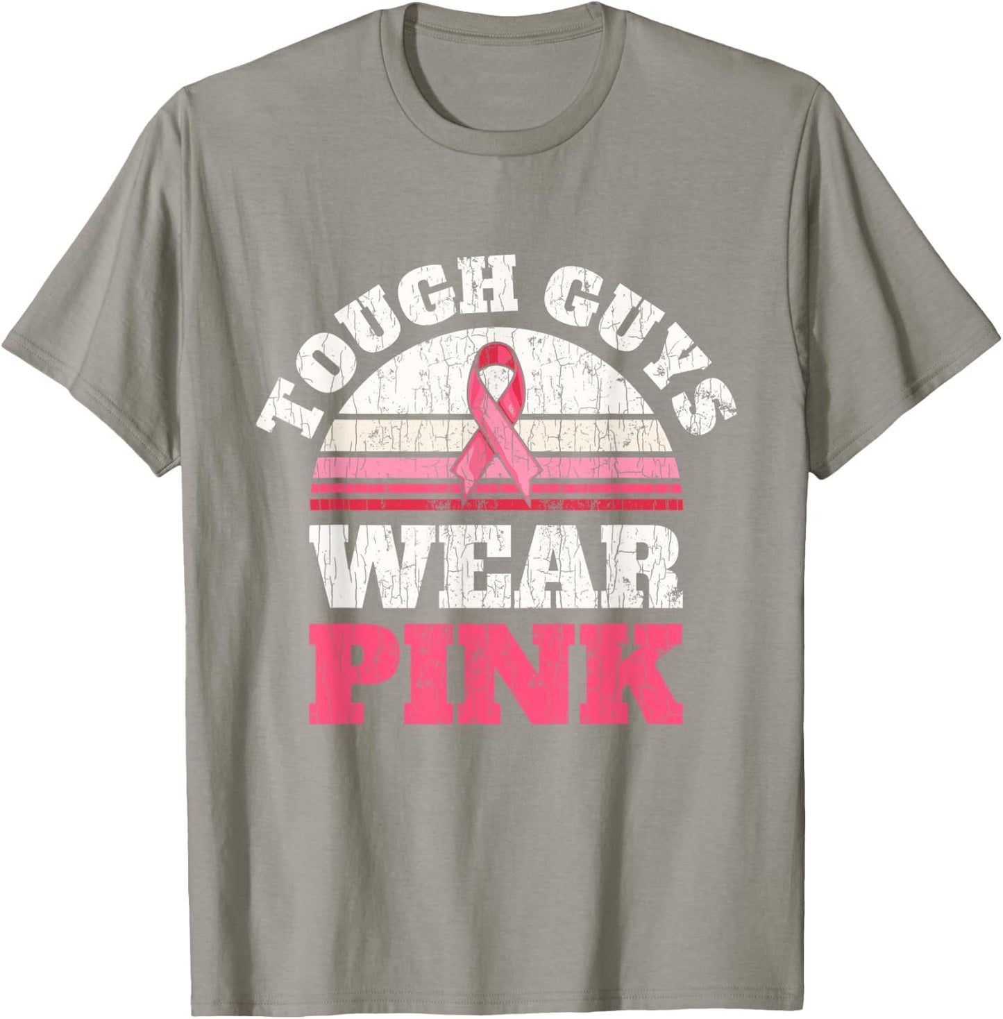 Breast Cancer Awareness Tough Guys Wear Pink T-Shirt - T-Shirt | Sand