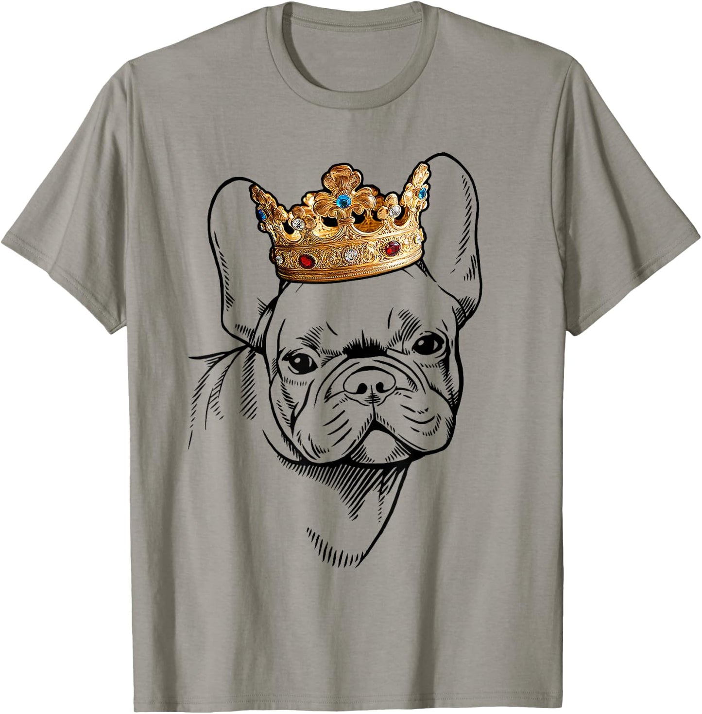 French Bulldog Wearing Crown Women Kids T-Shirt - T-Shirt | Sand