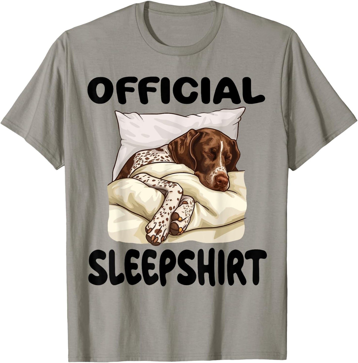 German Shorthaired Pointer Dog Official Sleepshirt Pajamas T-Shirt - T-Shirt | Sand