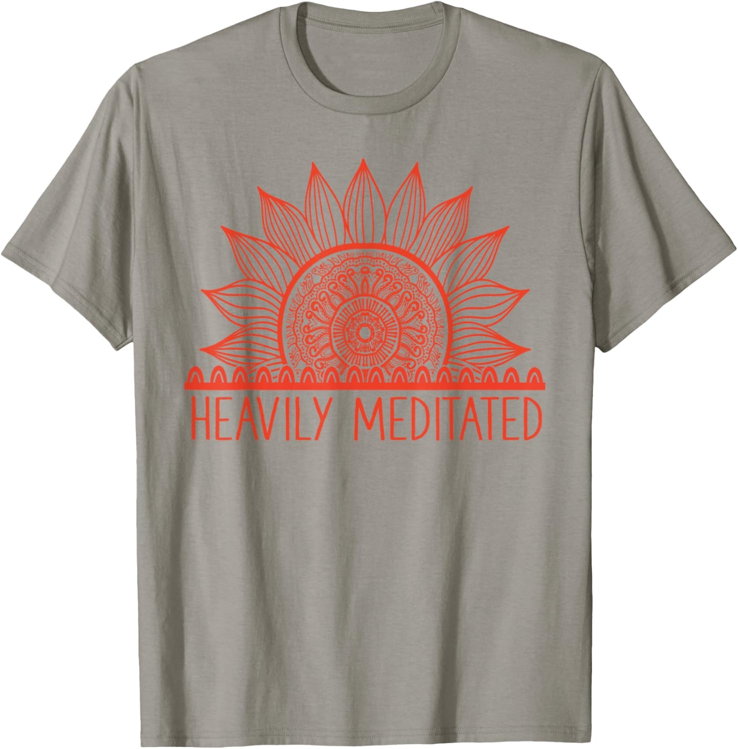 Heavily Meditated Namaste Meditation Yoga Gift Mandala T-Shirt - T-Shirt | Sand