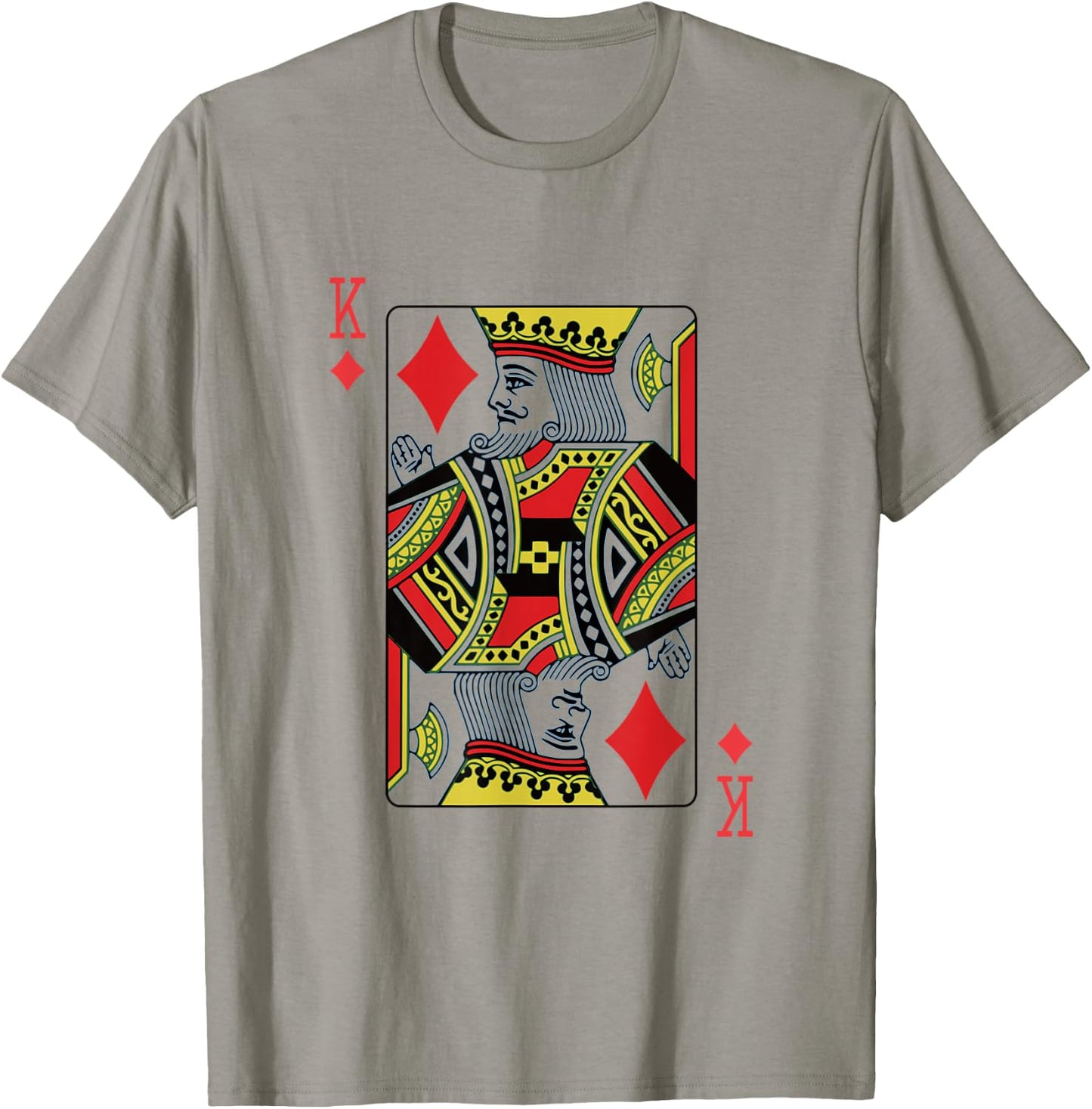 King of Diamonds Playing Card Poker T-Shirt - T-Shirt | Sand