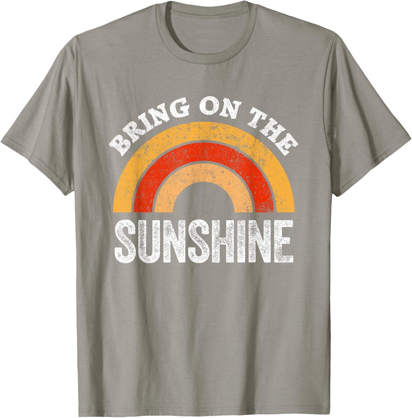 Bring On The Sunshine Vintage Rainbow Top Sunshine Small T-Shirt - T-Shirt | Sand