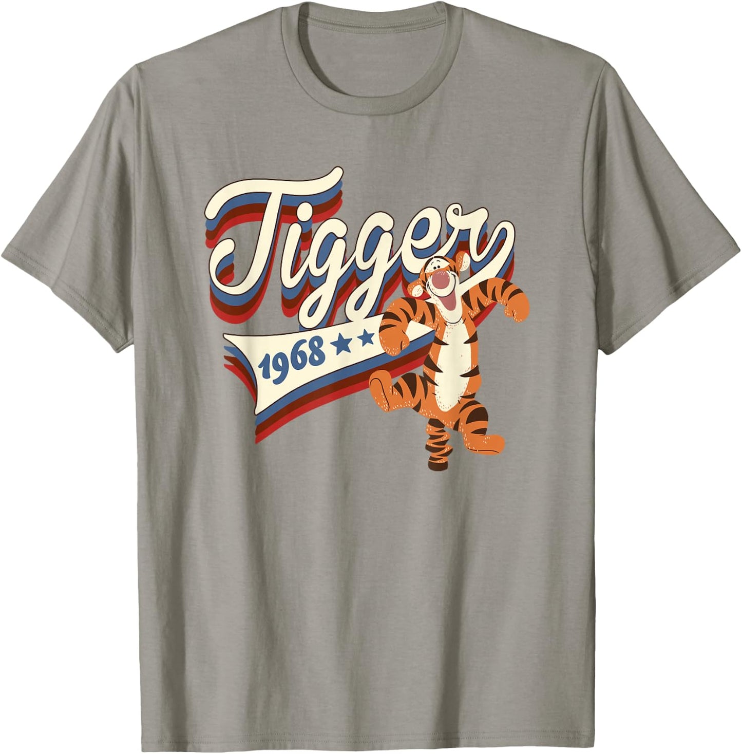 Disney Winnie The Pooh Americana Tigger Collegiate 1968 T-Shirt - T-Shirt | Sand