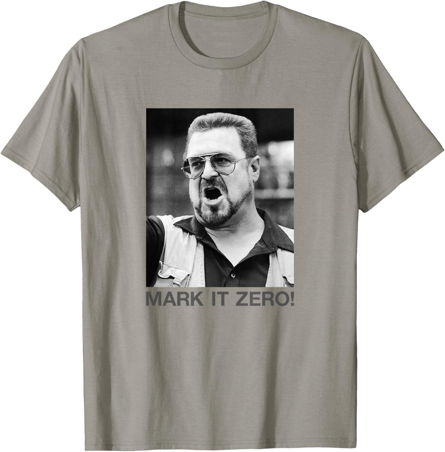 The Big Lebowski Walter Mark It Zero Black and White Poster T-Shirt - T-Shirt | Sand