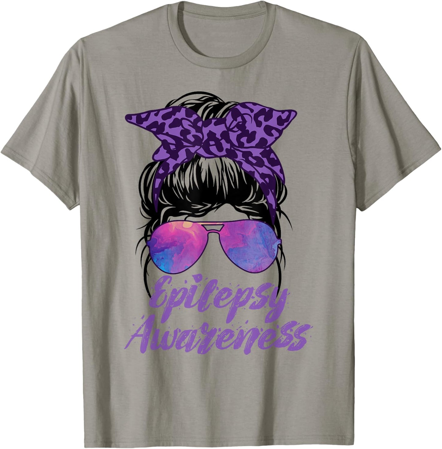I Wear Purple For Epilepsy Awareness T-Shirt - T-Shirt | Sand