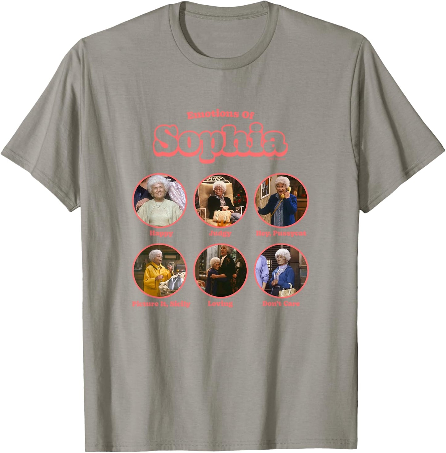 The Golden Girls Iconic Emotions of Sophia Vintage Portraits T-Shirt - T-Shirt | Sand