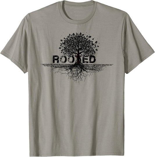 Rooted in Christ rooted & built up in Jesus Faith Christian T-Shirt - T-Shirt | Sand
