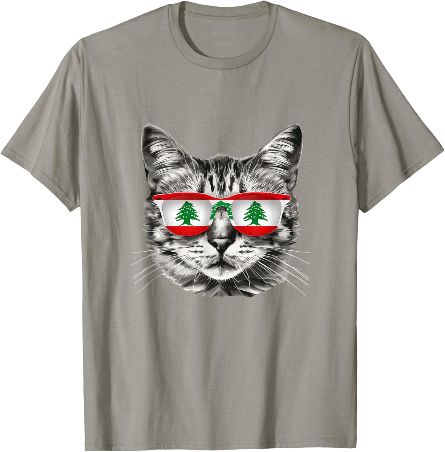 Lebanese Flag Cat Owner Souvenirs Products Kitten Lebanon T-Shirt - T-Shirt | Sand