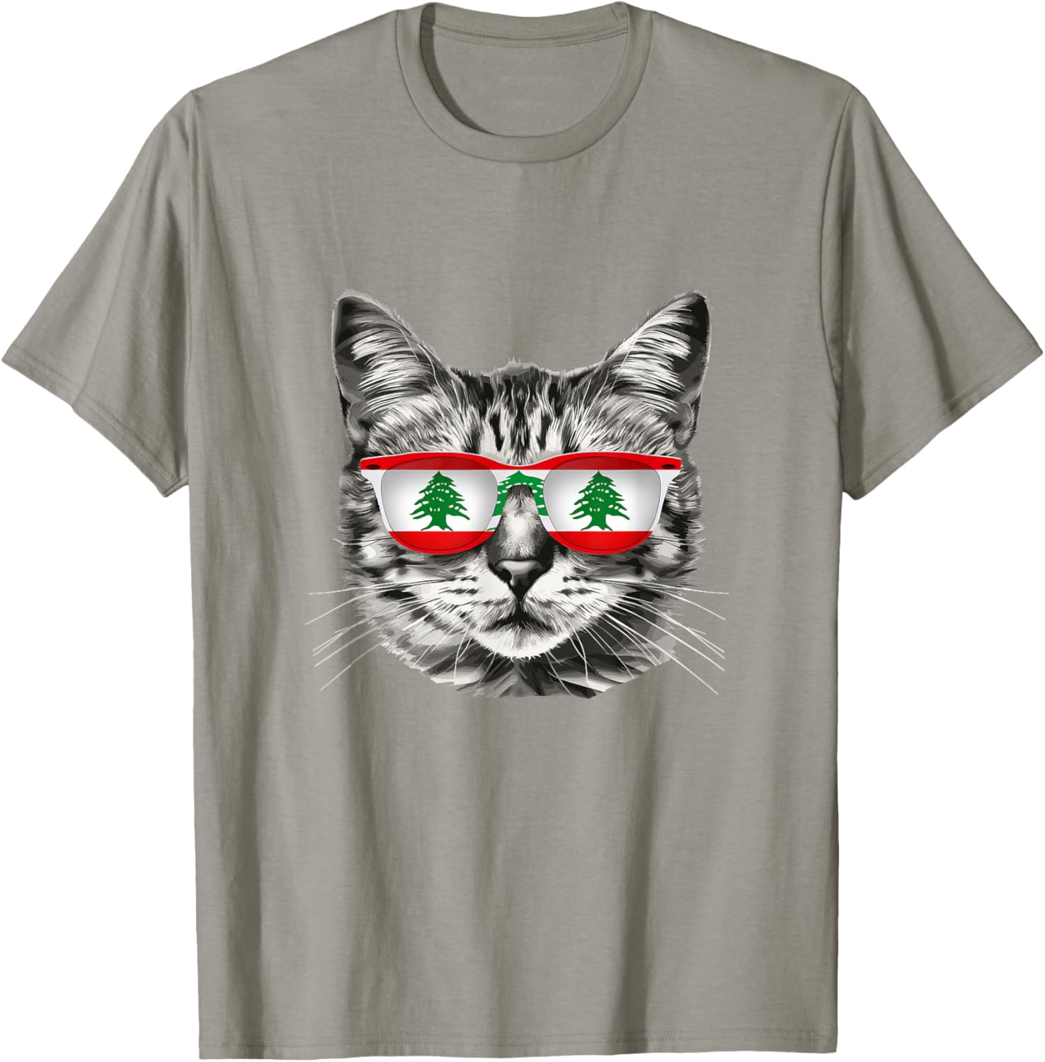 Lebanese Flag Cat Owner Souvenirs Products Kitten Lebanon T-Shirt - T-Shirt | Sand