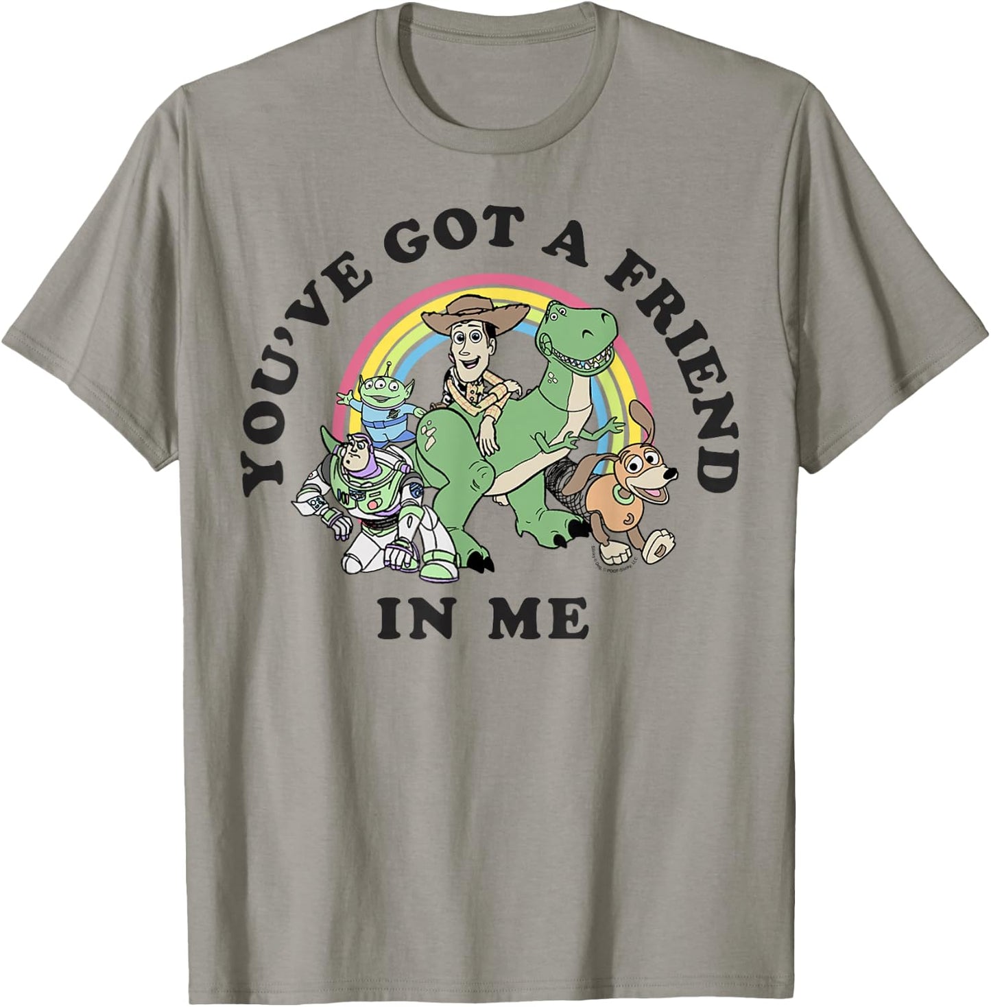 Disney Pixar Rainbow Toy Story You've Got A Friend in Me T-Shirt - T-Shirt | Sand