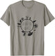 Tree Rings Hiker Moose Bear Eagle Black Adventure Awaits T-Shirt - T-Shirt | Sand