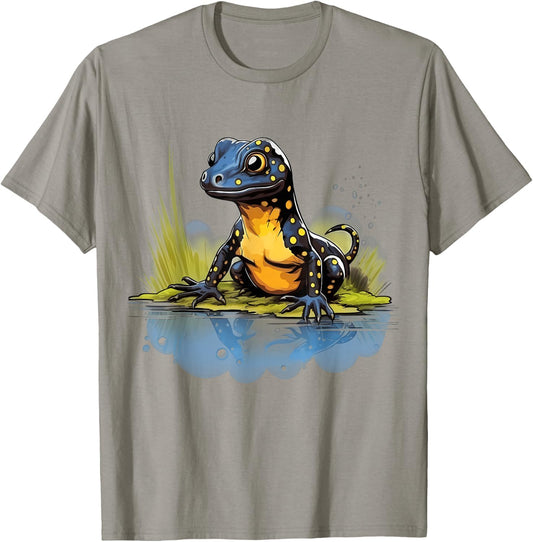 Retro Style Spotted Salamander T-Shirt - T-Shirt | Sand