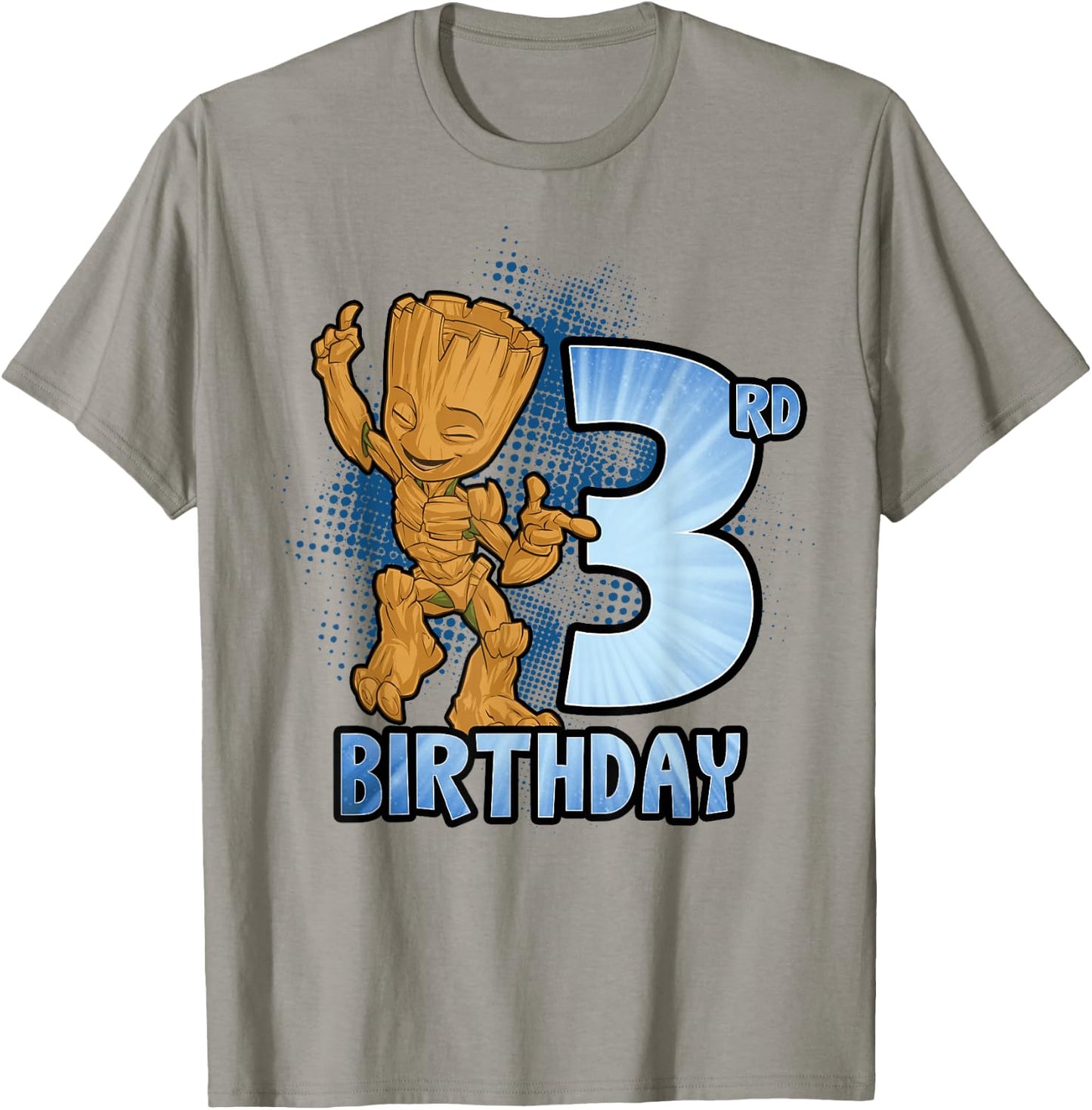 Marvel Guardians Of The Galaxy Baby Groot 3rd Birthday T-Shirt - T-Shirt | Sand