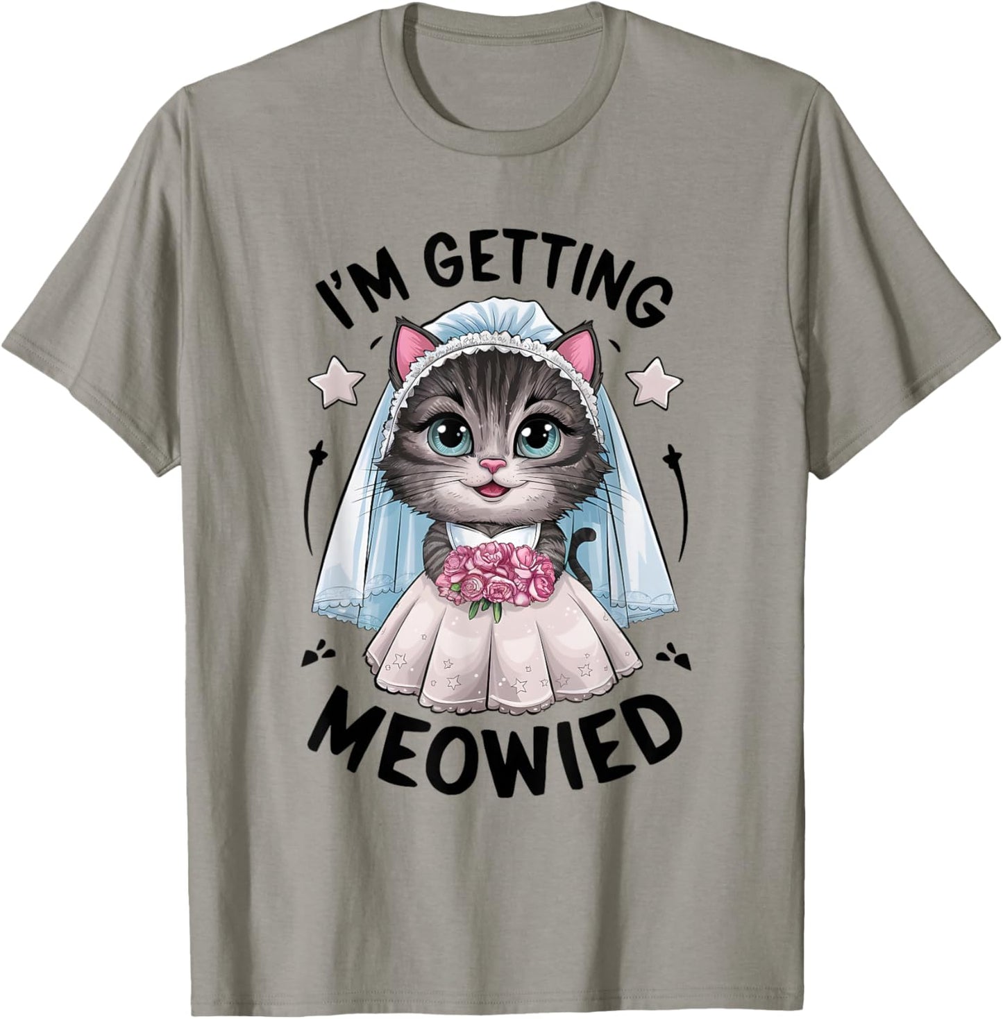 I'm Getting Meowied Bridesmaid Bachelorette Party Kawaii Cat Women T-Shirt - T-Shirt | Sand