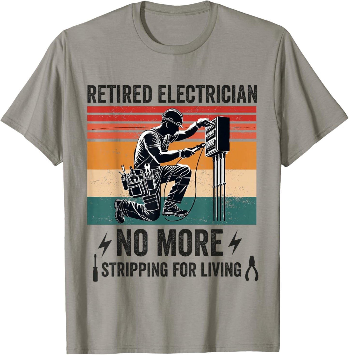 Retired Electrician Retiring Electrical Engineer Retirement T-Shirt - T-Shirt | Sand