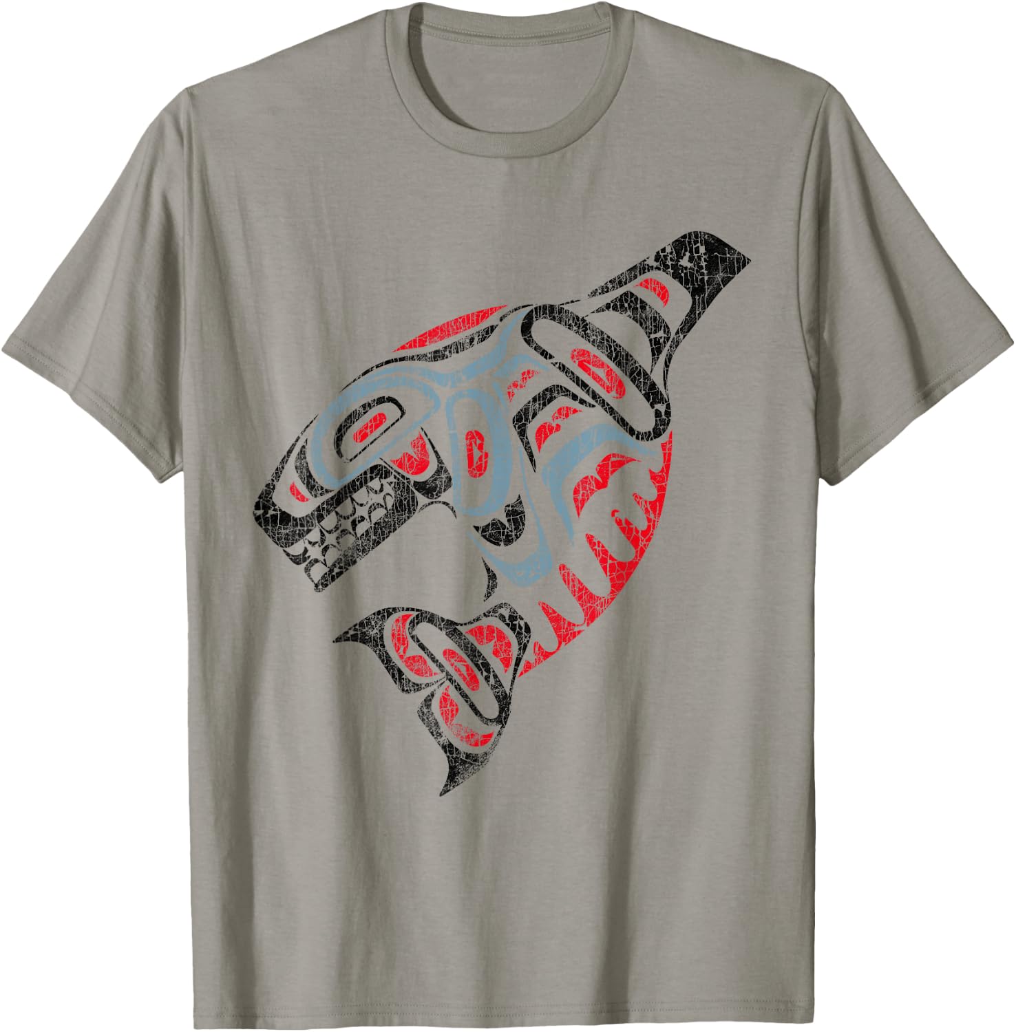 vintage Orca Killer Whale Pacific Northwest Native American T-Shirt - T-Shirt | Sand
