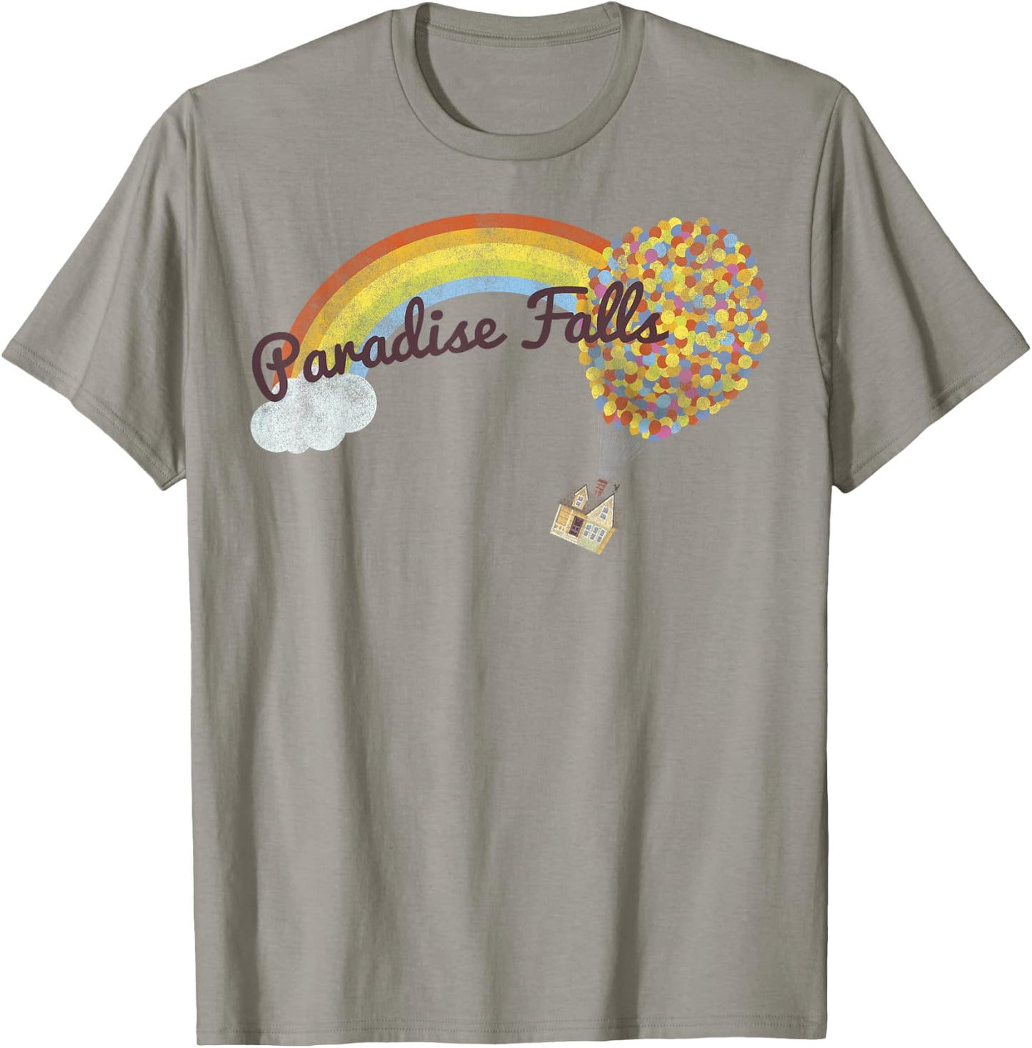 Disney Pixar Up Paradise Falls Rainbow Small T-Shirt - T-Shirt | Sand