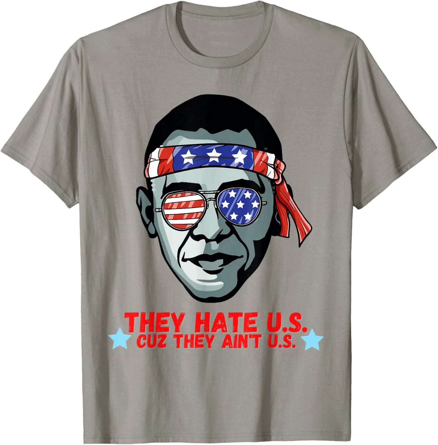Funny Obama 4th of July Shirt For Adults Men Women T-Shirt - T-Shirt | Sand