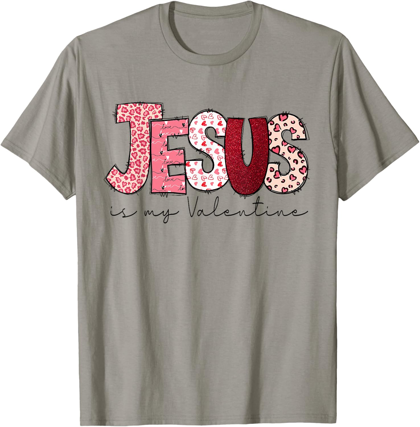 Christian Valentines Day Jesus Religious Valentine T-Shirt - T-Shirt | Sand