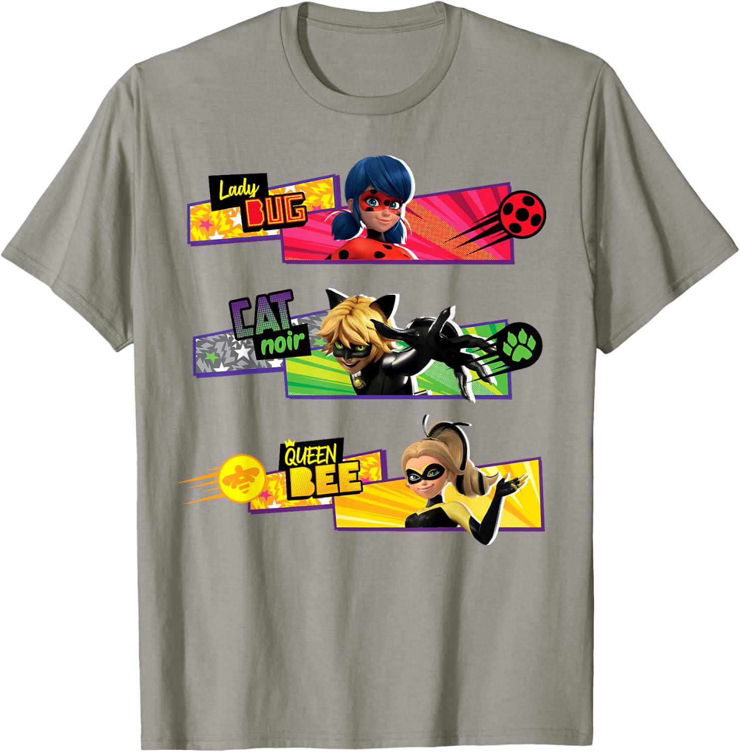 Miraculous Collection Ladybug Cat Noir Queen Bee T-Shirt - T-Shirt | Sand