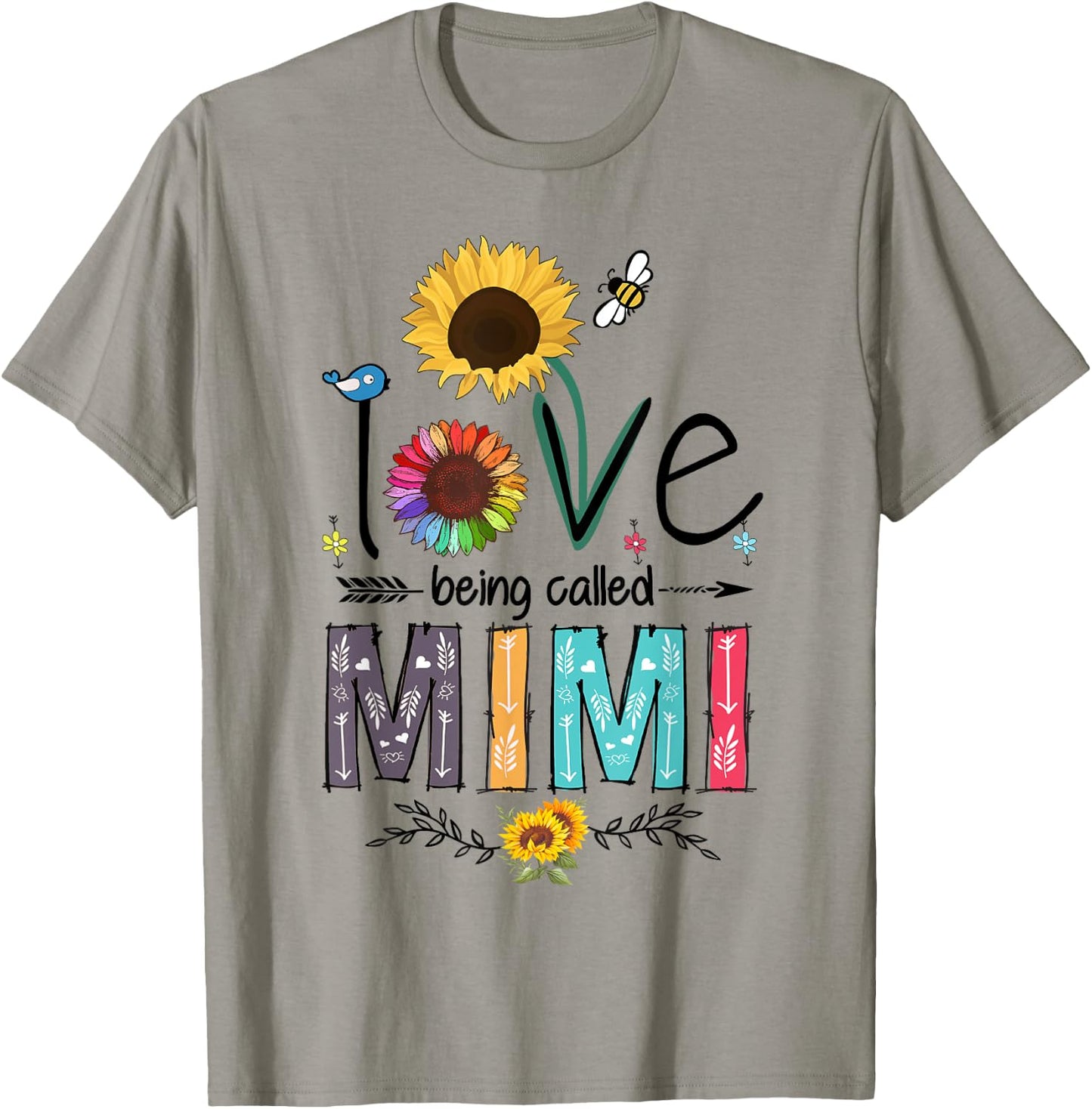 I Love Being Called Mimi Sunflower Cute Mother's Day Woman T-Shirt - T-Shirt | Sand