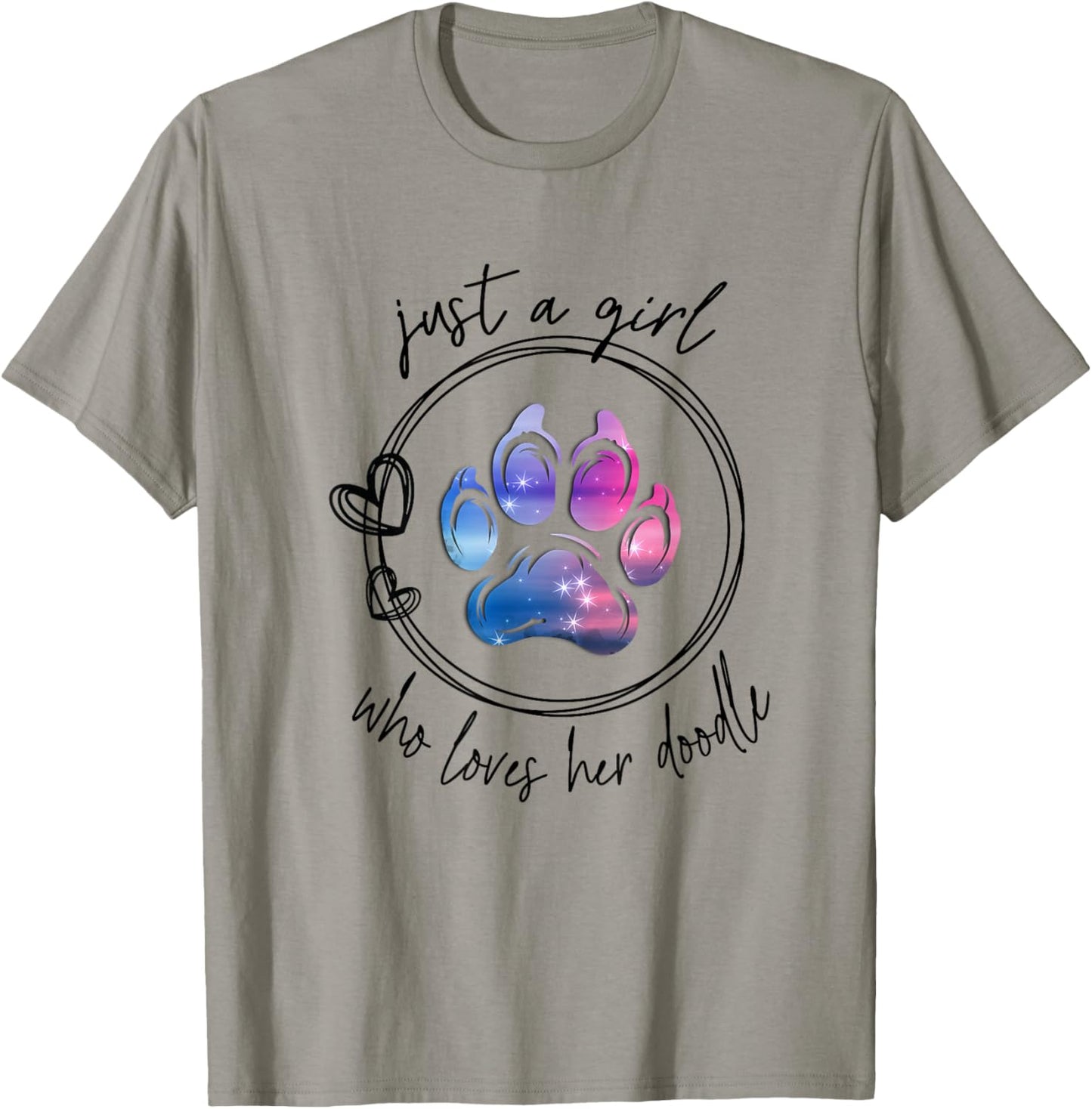 Just a Girl Who Loves Her Doodle Goldendoodle Bernedoodle T-Shirt - T-Shirt | Sand