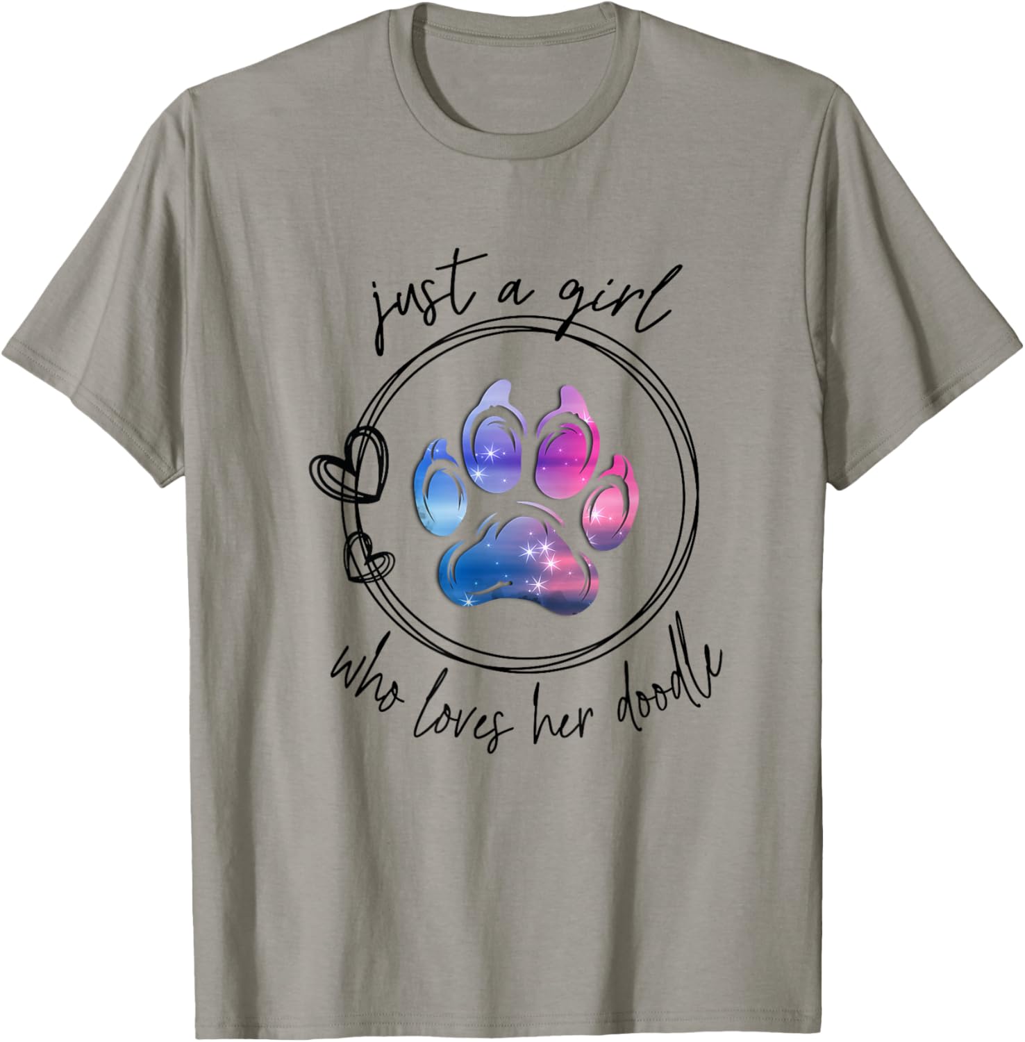 Just a Girl Who Loves Her Doodle Goldendoodle Bernedoodle T-Shirt - T-Shirt | Sand