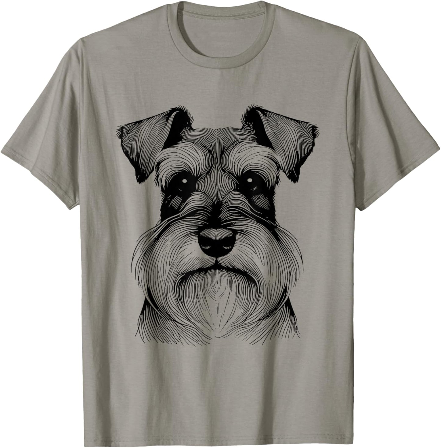Dog Fingerprint - Miniature Schnauzer Dad Mom T-Shirt - T-Shirt | Sand