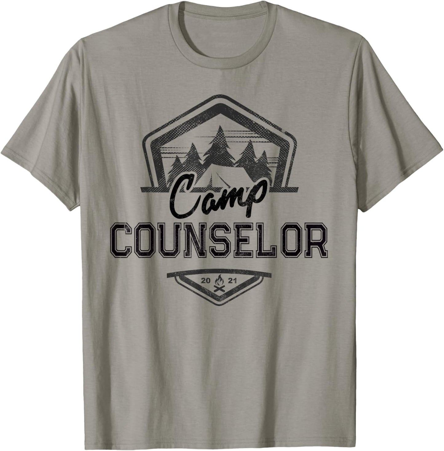 Vintage CAMP COUNSELOR Campground King Crew Teacher Squad Men Women T-Shirt - T-Shirt | Sand