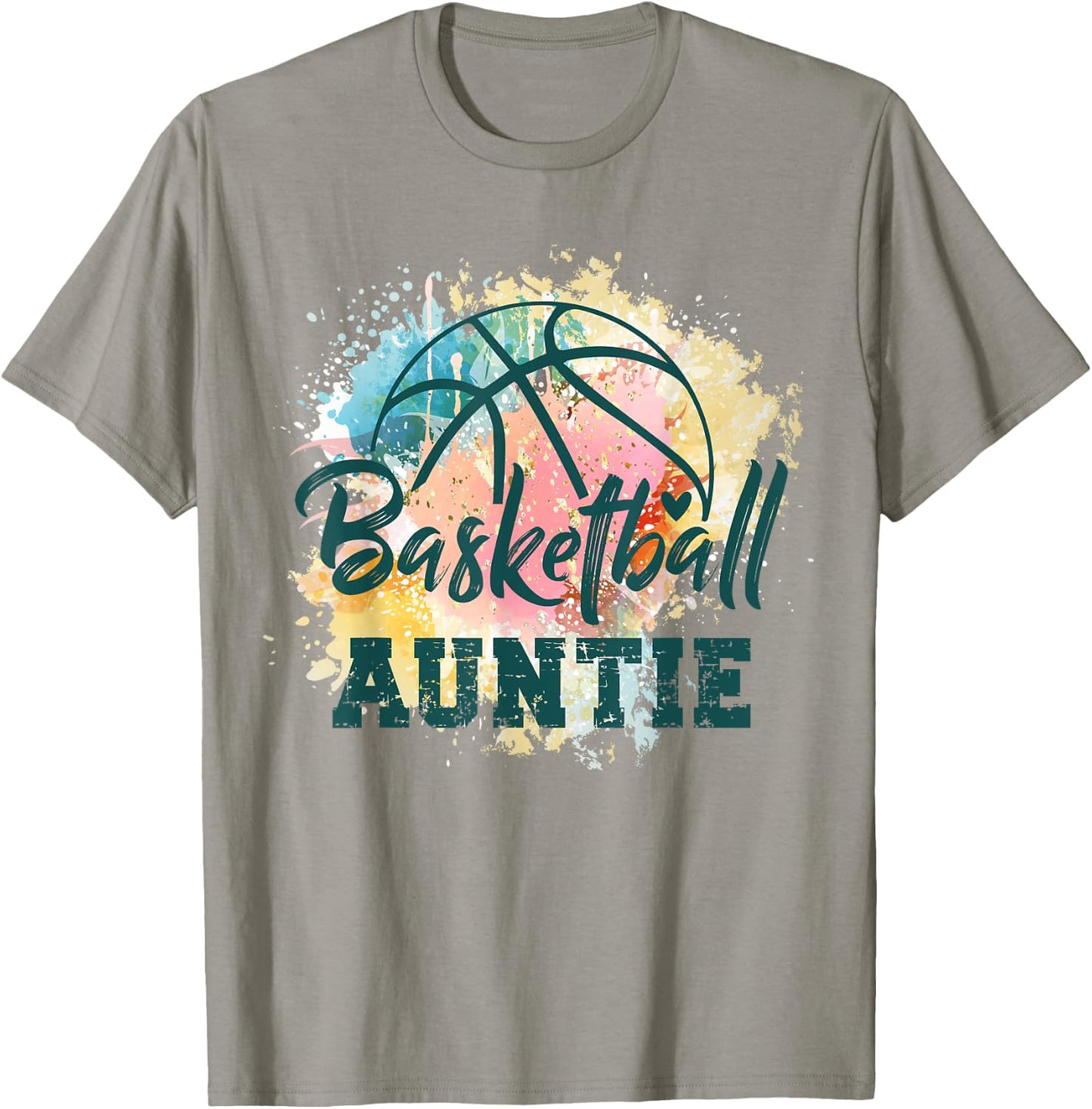 Basketball Player Aunt Team Sports Women Basketball Auntie T-Shirt - T-Shirt | Sand