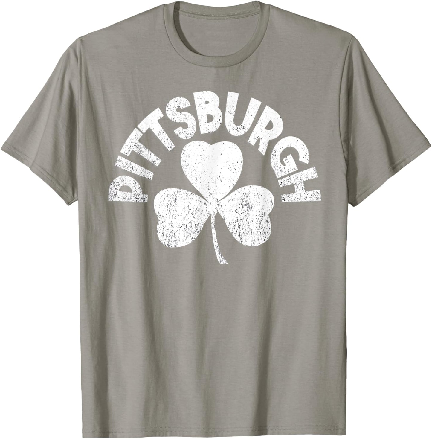 Pittsburgh St Patricks Day Distressed Irish Pittsburgh T-Shirt - T-Shirt | Sand