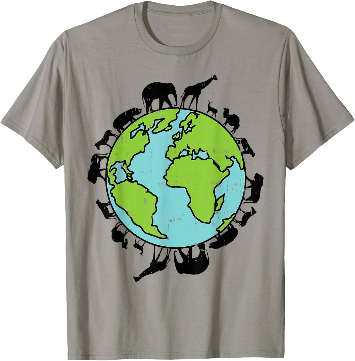 Earth Animals Wildlife Conservation Environmentalist Gift T-Shirt - T-Shirt | Sand