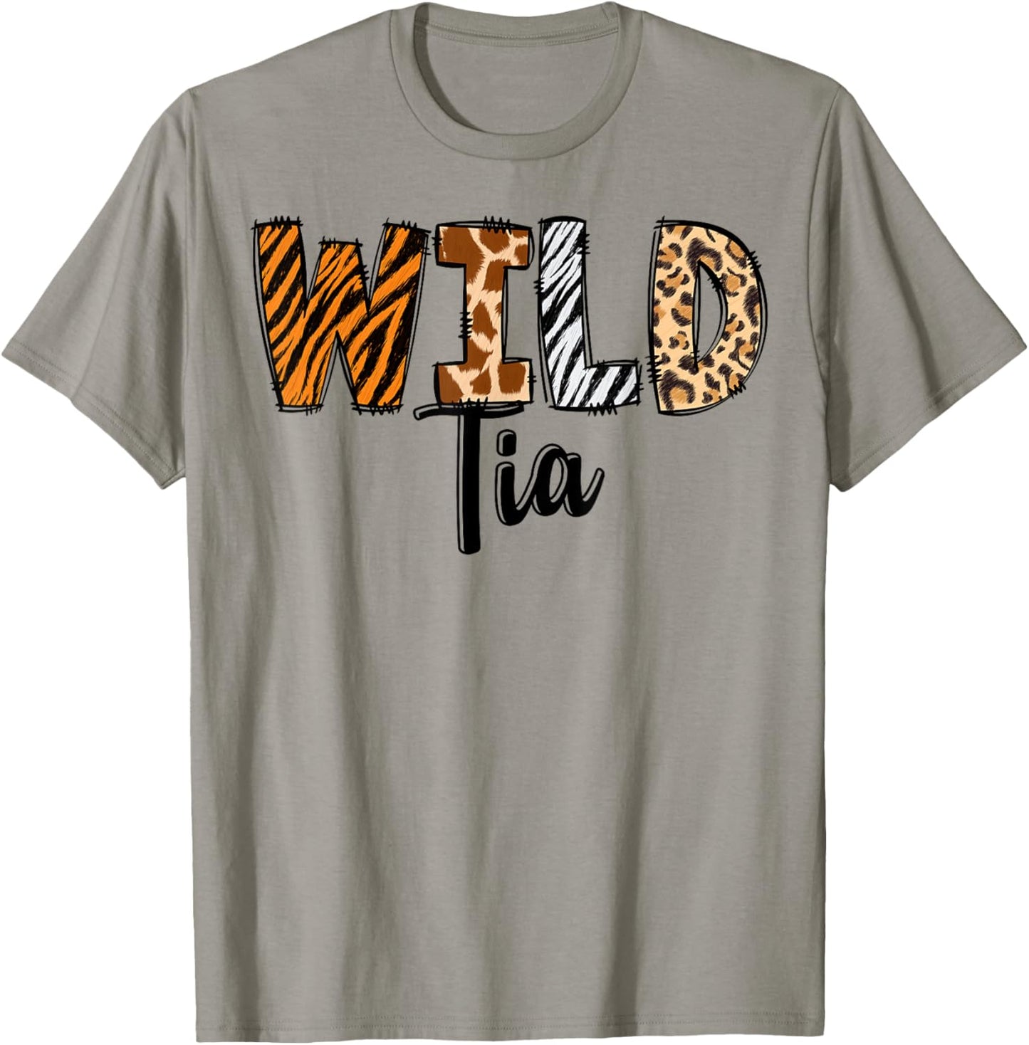 Wild Tia Zoo Born Two Be Wild B-day Safari Jungle Animal T-Shirt - T-Shirt | Sand