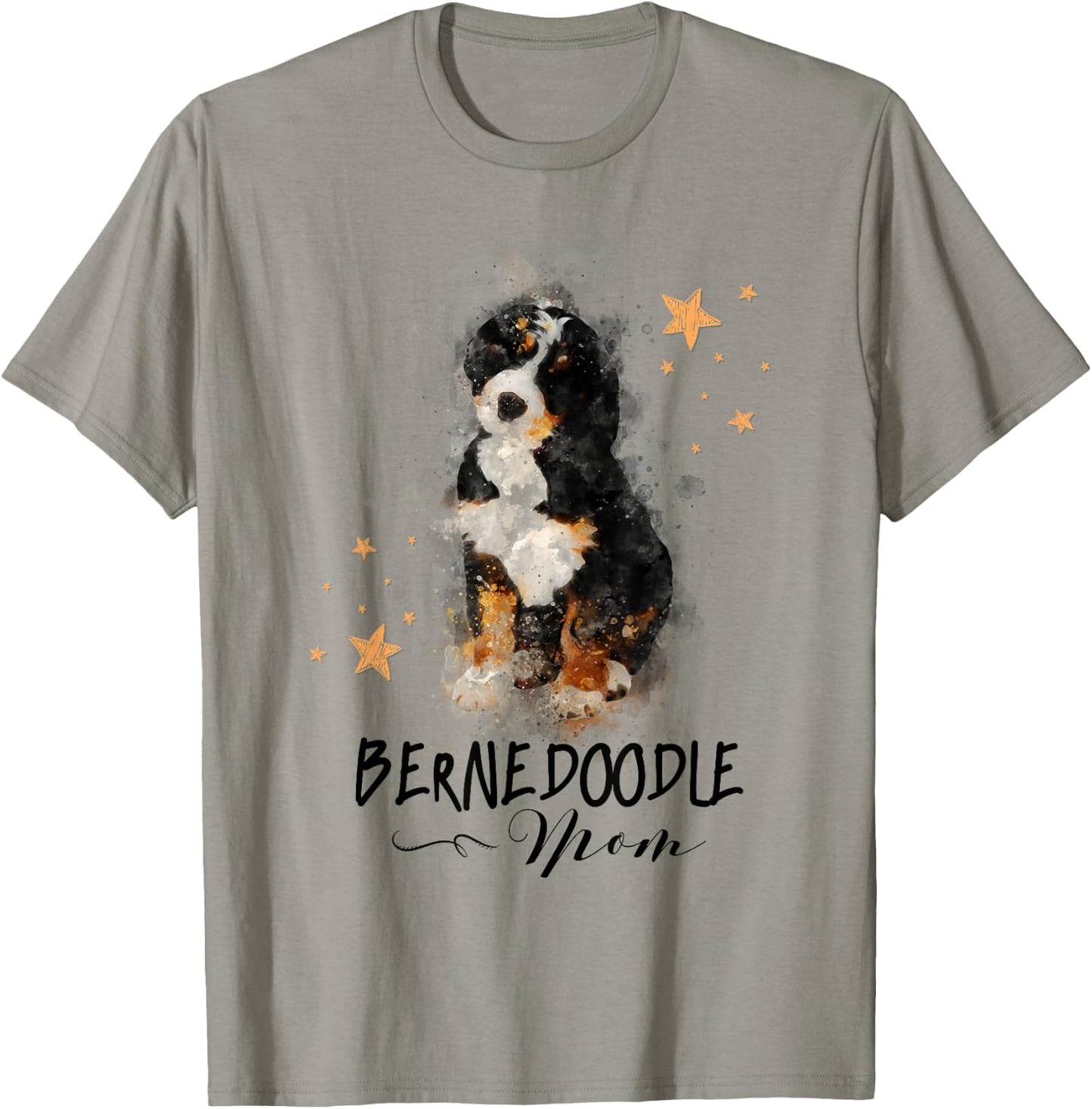 Watercolor Bernedoodle Mom Doodle Lover Gift T-Shirt - T-Shirt | Sand