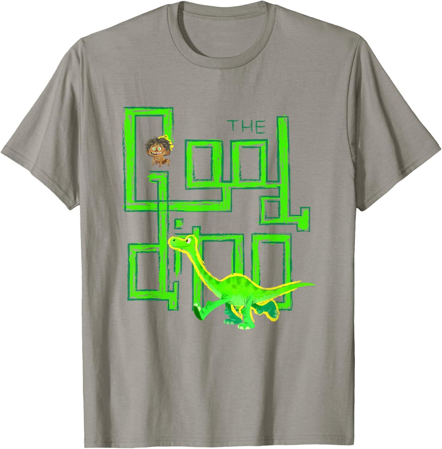 Disney Pixar The Good Dinosaur Good Dino Arlo Spot Text Logo T-Shirt - T-Shirt | Sand