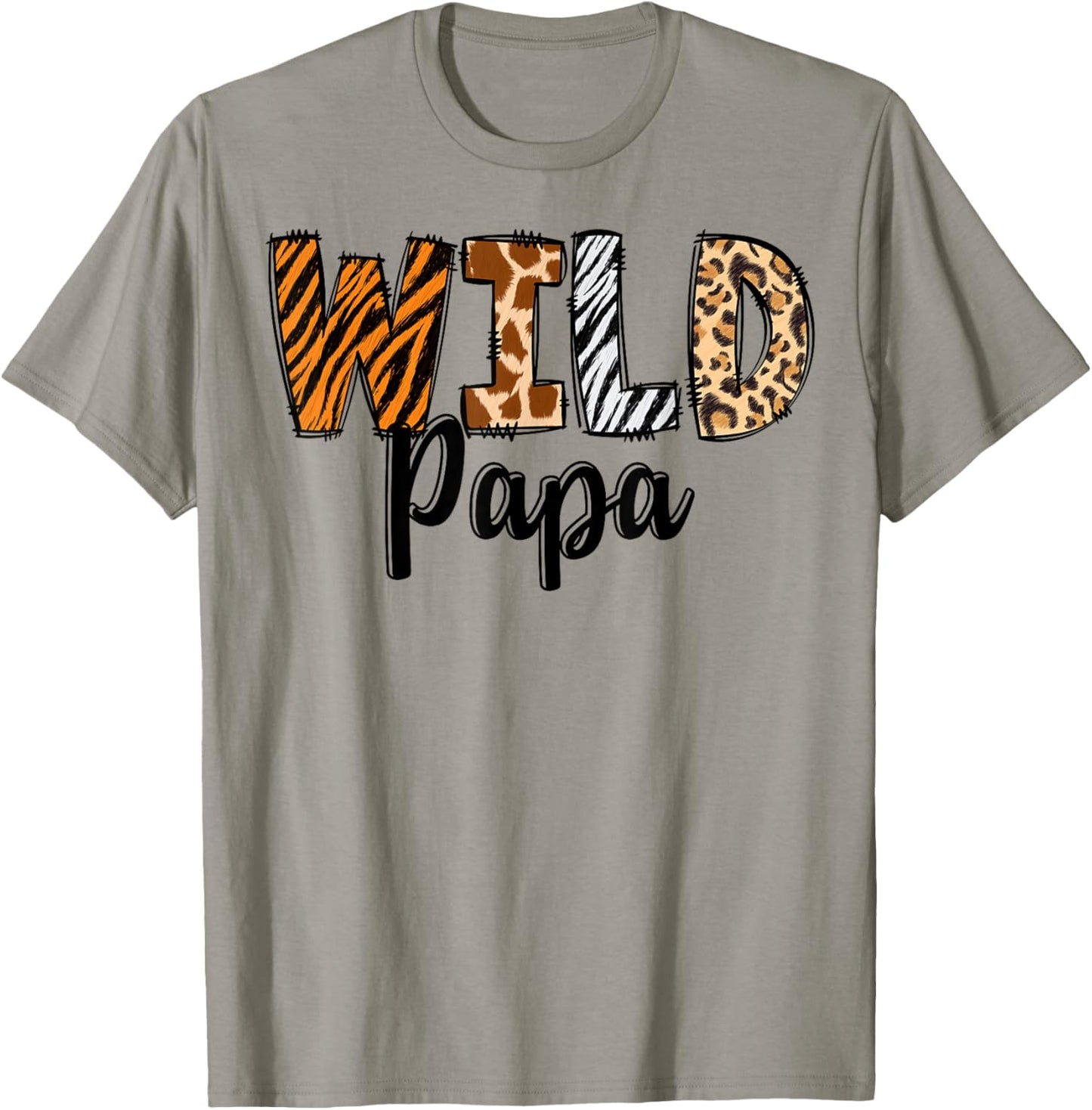 Wild Papa Zoo Born Two Be Wild B-day Safari Jungle Animal T-Shirt - T-Shirt | Sand