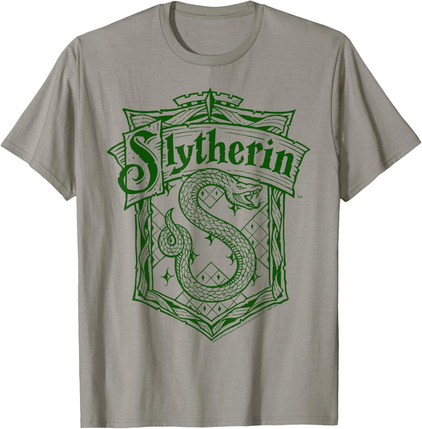 Harry Potter Slytherin Detailed Crest Small T-Shirt - T-Shirt | Sand