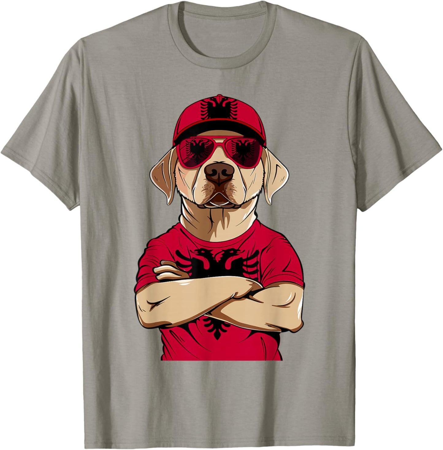 Albanian Flag Dog Mom Souvenirs Products Dogs Albania T-Shirt - T-Shirt | Sand