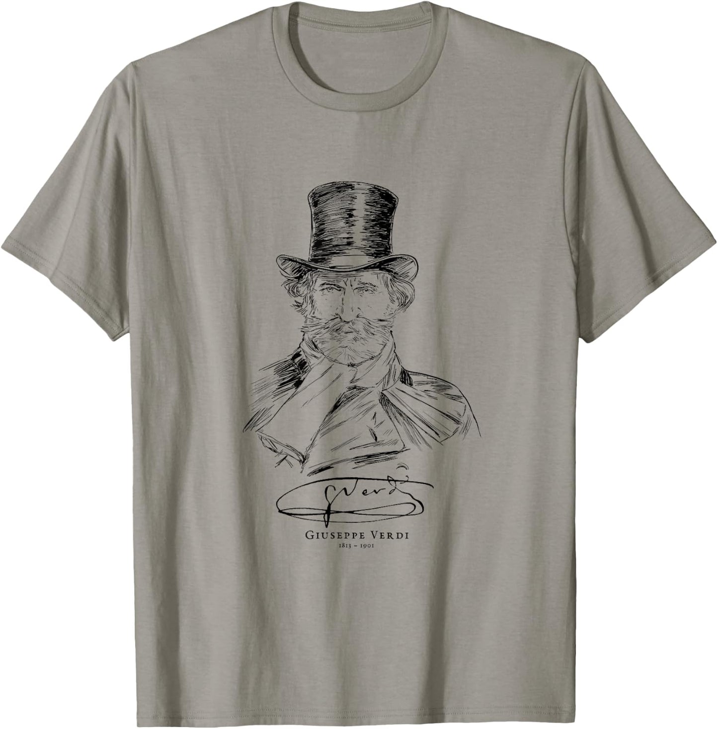 Giuseppe Verdi-Italian-Classical Music-Opera T-Shirt - T-Shirt | Sand