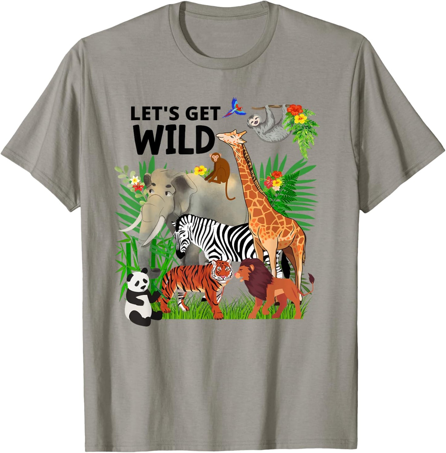 Zoo Animals Wildlife Birthday Party A Day At The Zoo Safari T-Shirt - T-Shirt | Sand