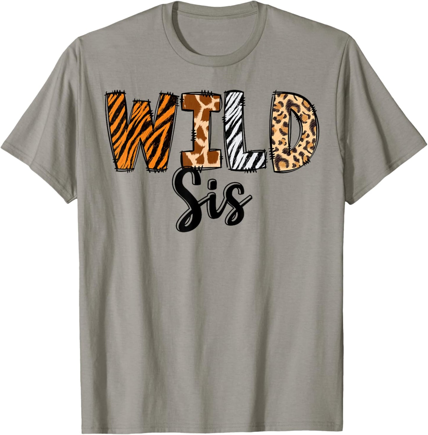 Wild Sis Zoo Born Two Be Wild B-day Safari Jungle Animal T-Shirt - T-Shirt | Sand