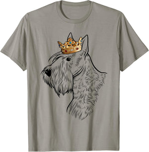 Scottish Terrier Dog Wearing Crown T-Shirt - T-Shirt | Sand