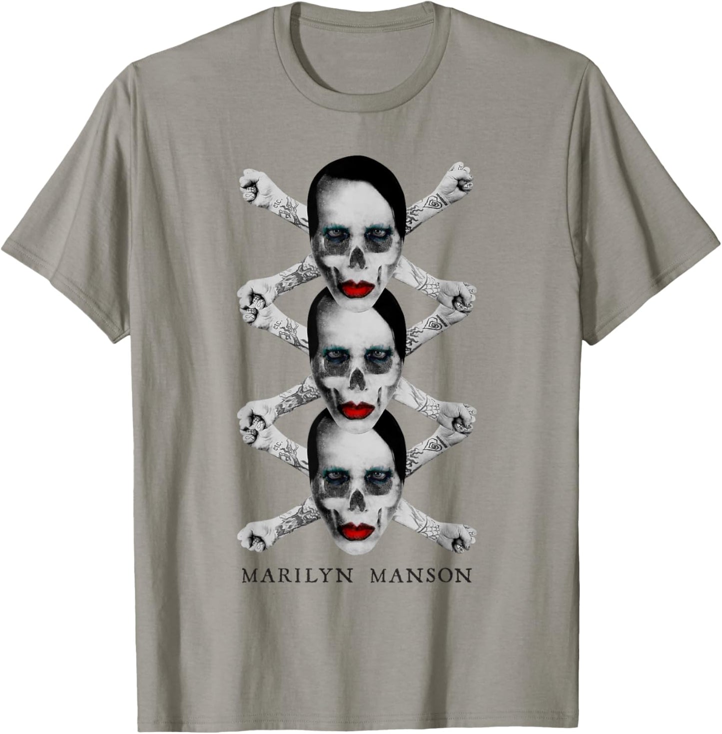 Marilyn Manson – Crossbones X3 T-Shirt - T-Shirt | Sand