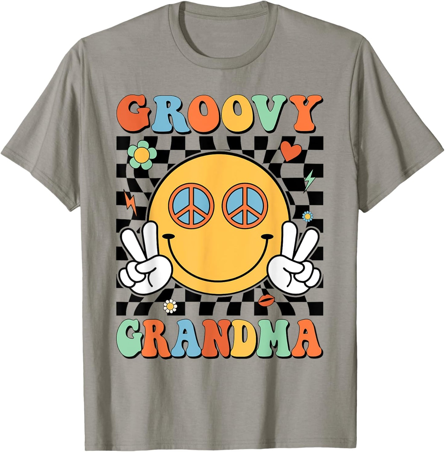 Groovy Grandma Matching Family 70s 80s Retro Hippie Costume T-Shirt - T-Shirt | Sand