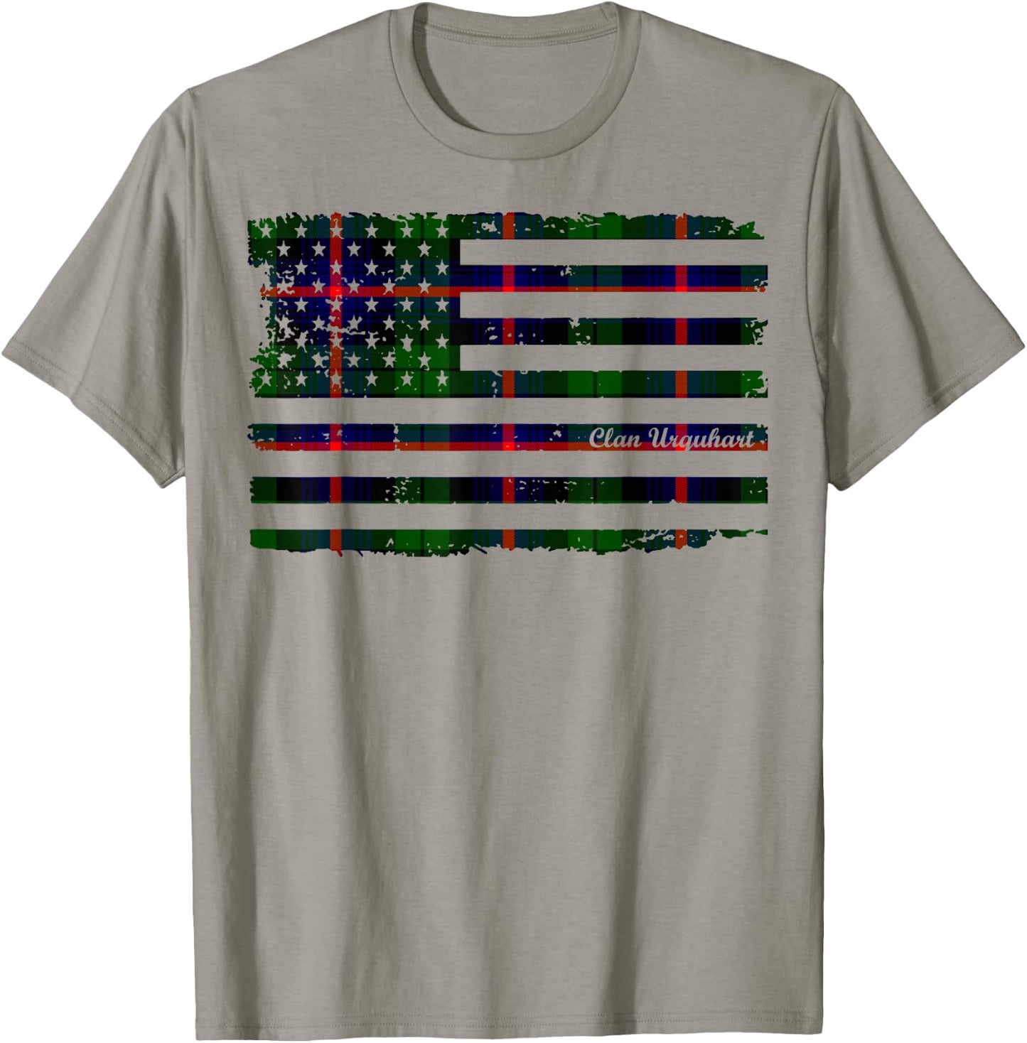 Urquhart surname American Flag Scottish tartan T-Shirt - T-Shirt | Sand