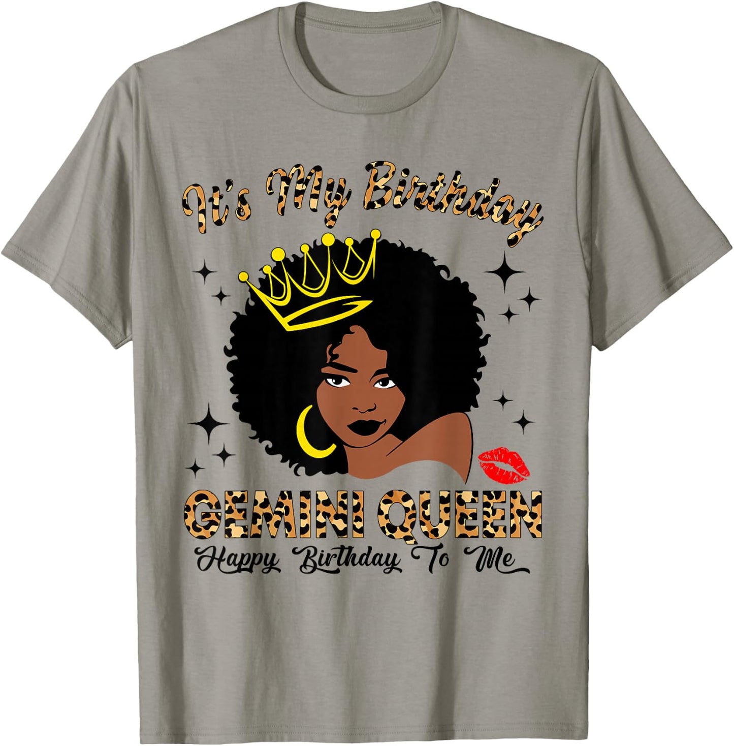 It's My Birthday Gemini Queen African American Women T-Shirt - T-Shirt | Sand
