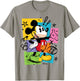 Mikey Mouse - Sketch Colorful Blocks Doodles T-Shirt - T-Shirt | Sand