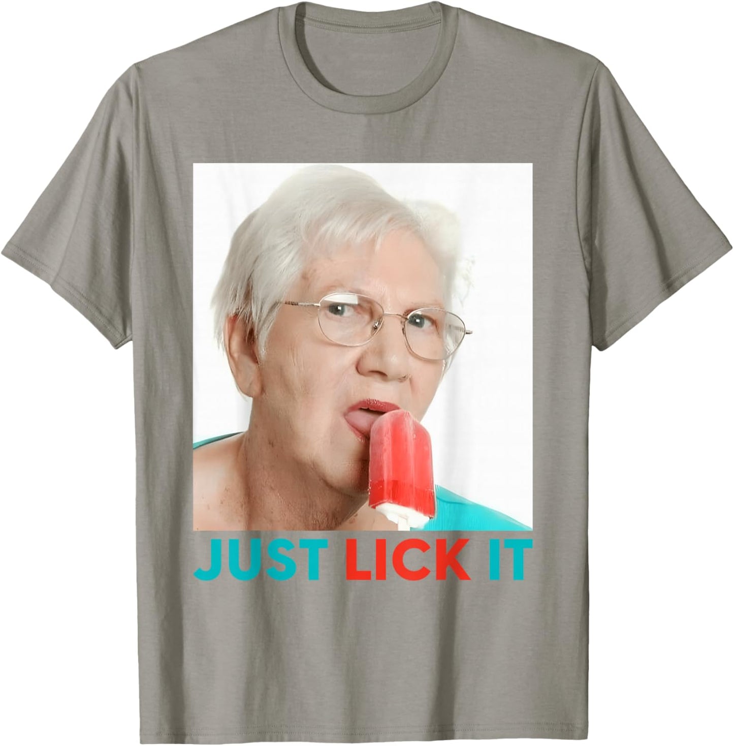 Grandma Just Lick It. Grandma Licks Ice Cream Meme Ice Lovers Summer T-Shirt - T-Shirt | Sand