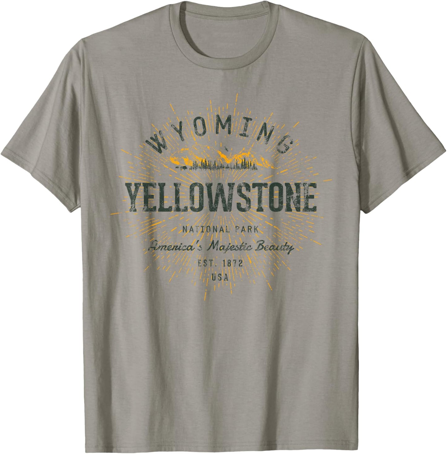 Retro Style Vintage Yellowstone National Park T-Shirt - T-Shirt | Sand